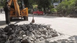citizens expressed displeasure excavation new concrete road Dombivli MIDC