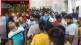 People queue up in Balasore to donate blood after the horrific train accident in Balasore yesterday