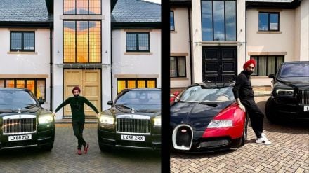 Indian sardar Reuben Singh having Rolls Royce cars matching to his turban colours