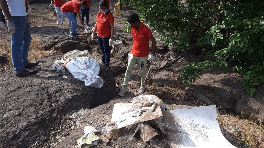 plastic collection in godavari river