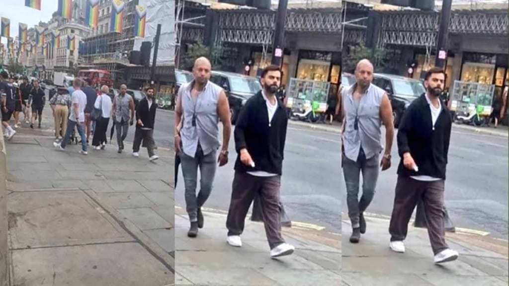 Ahead of the West Indies tour star batsman Virat Kohli is currently seen roaming the streets of England the photo went viral on social media