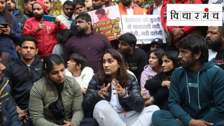 wrestlers protest