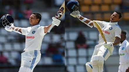 IND vs WI: Yashasvi created a flurry of records became the first Indian opener to score a century in debut test abroad