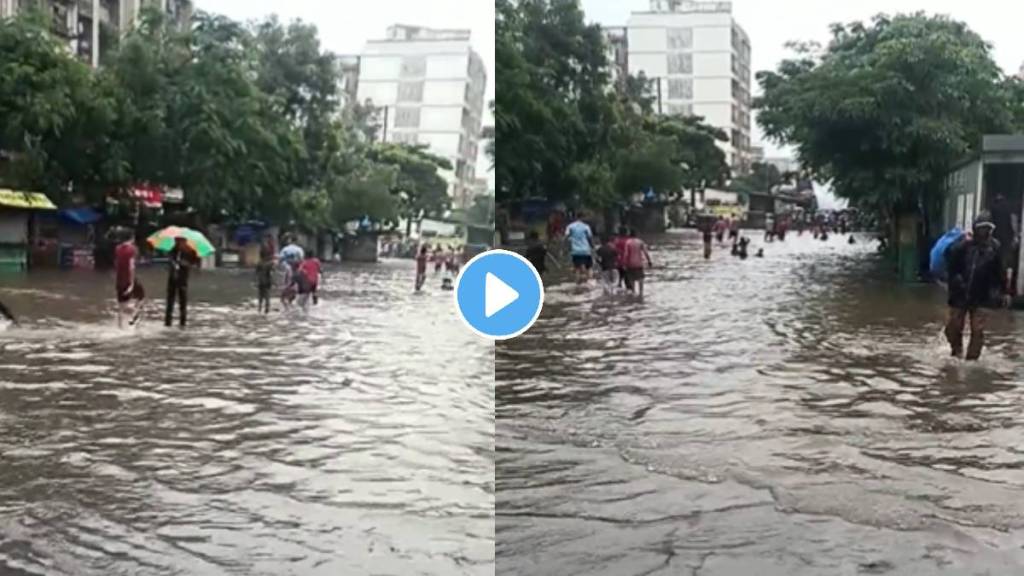 Mumbai Rain hightide vasai virar rain nalasopara heavy rain video viral on social media