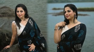 Smita Shewale Rain Saree Photoshoot
