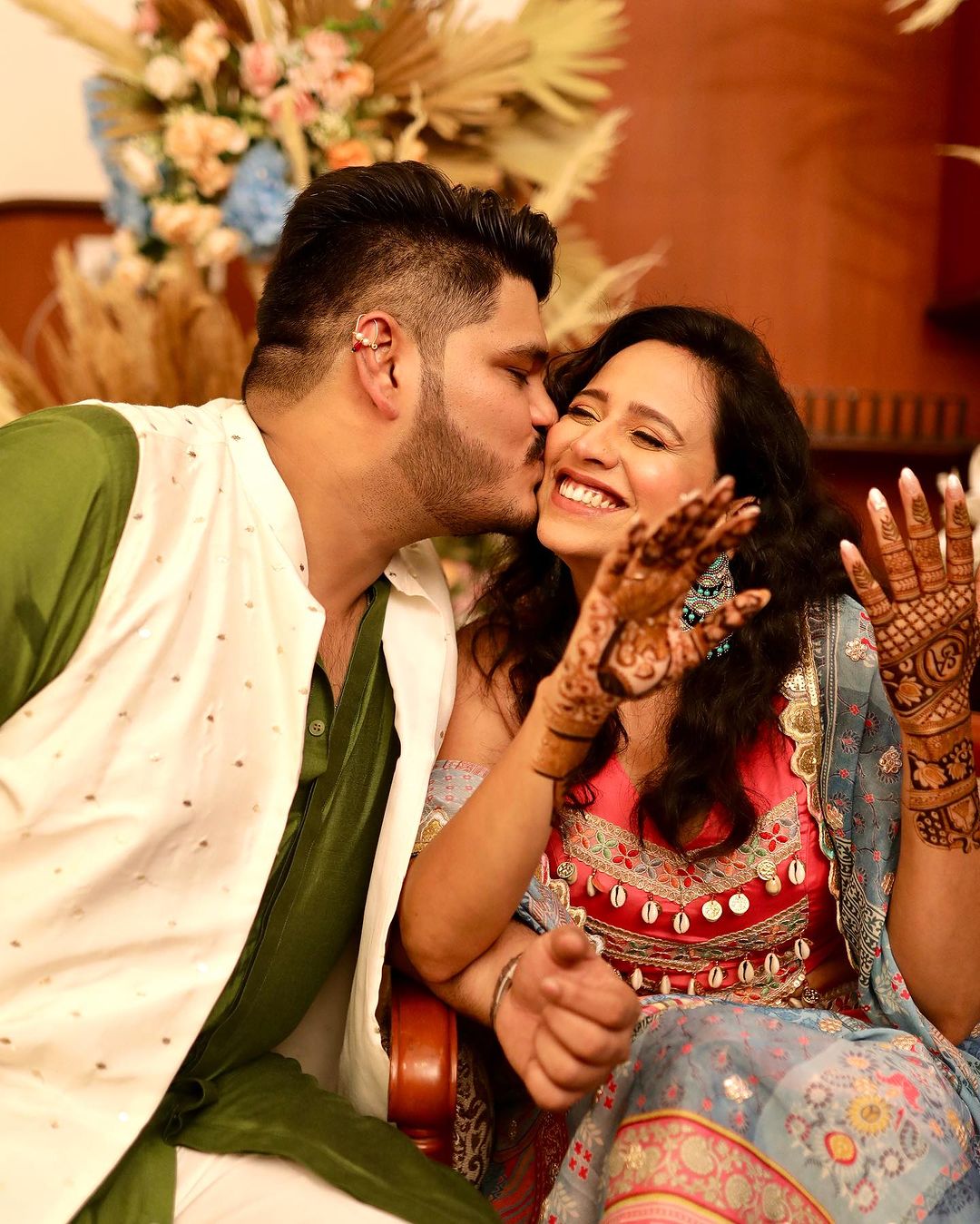 Swanandi Tikekar Engagement Mehendi Photos