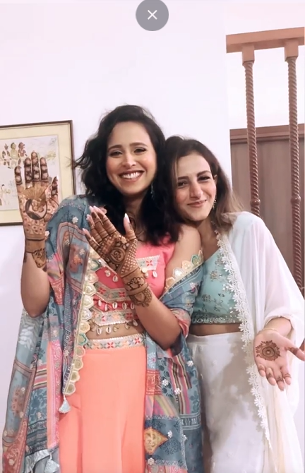 Swanandi Tikekar Engagement Mehendi Photos