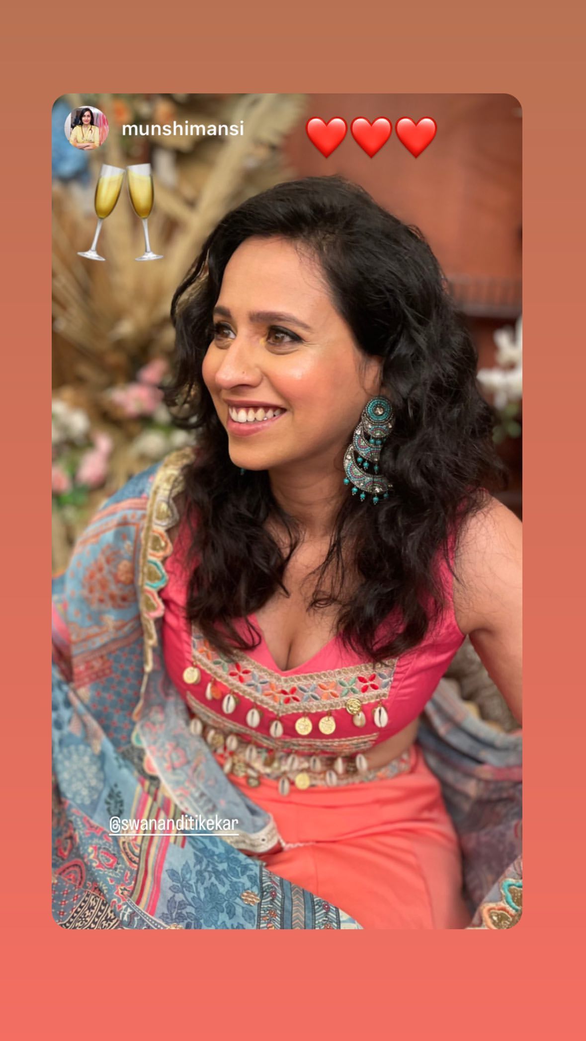 Swanandi Tikekar Engagement Mehendi Photos