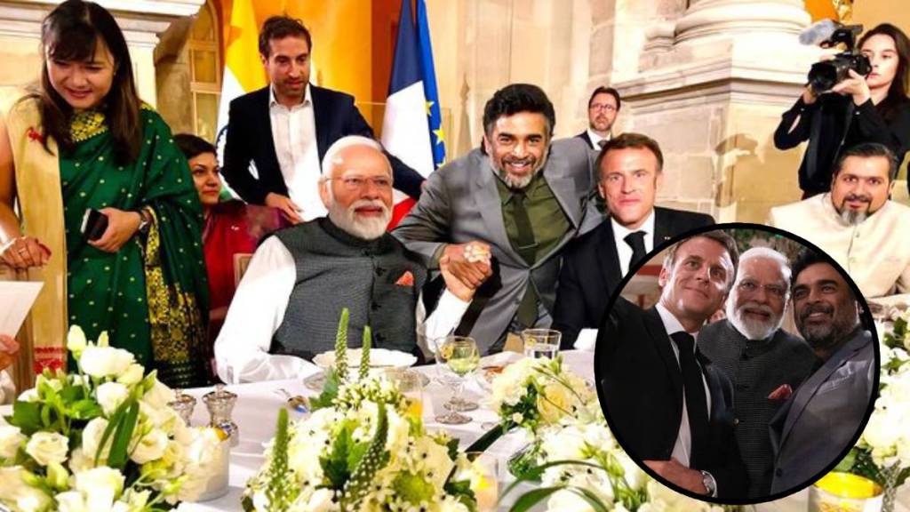 actor r madhavan shares picture with pm modi and french president Emmanuel Macron