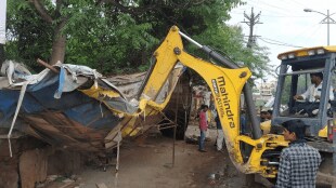 encroachments removed Malegaon Municipal Corporation