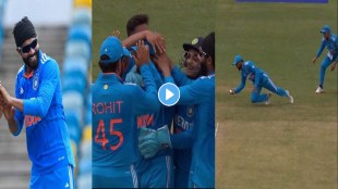 IND vs WI Virat Kohli takes amazing catch with one hand in 1st ODI watch video