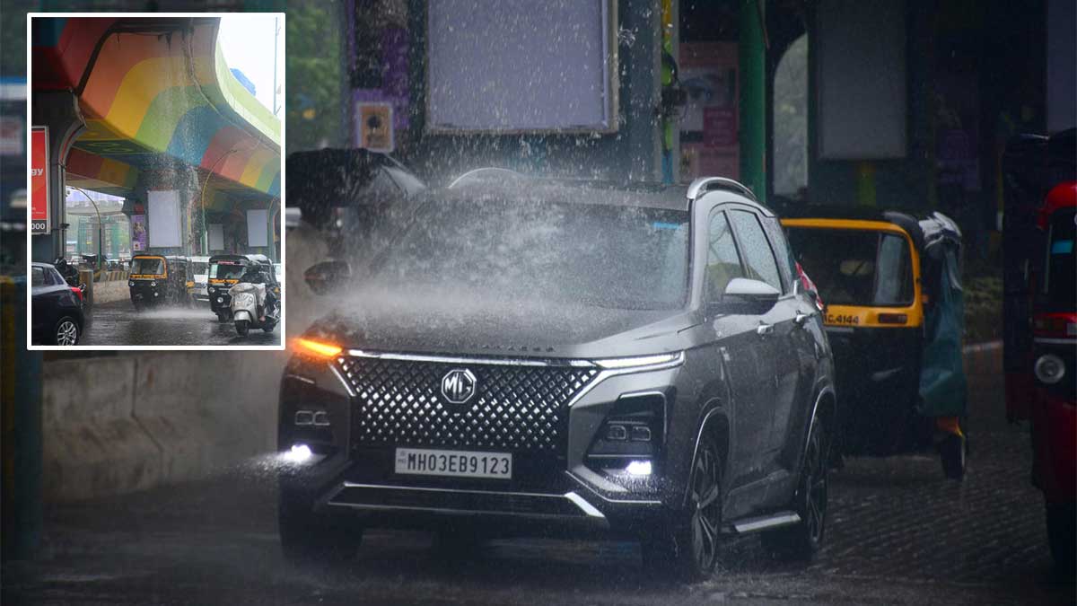 rainwater is falling directly on the road from flyovers in thane