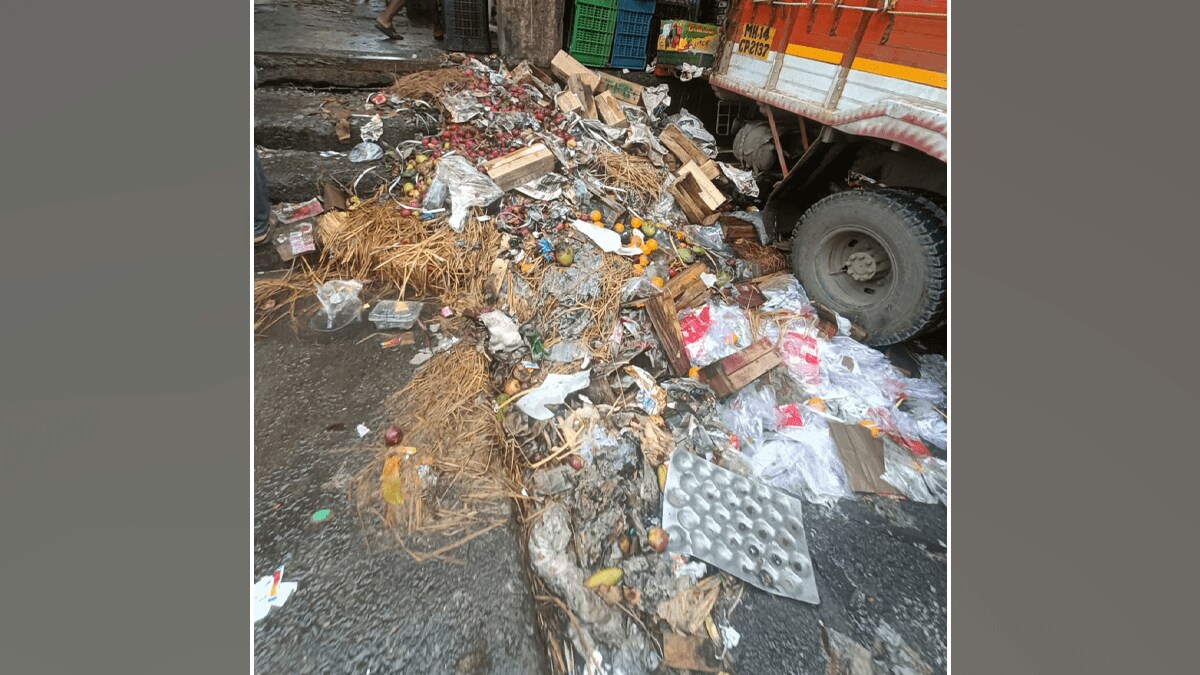 navi mumbai bad smell apmc fruit market non picking garbage