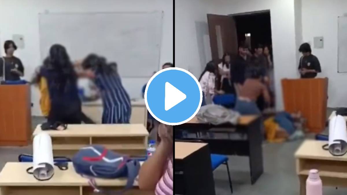 girls fight in classroom video viral