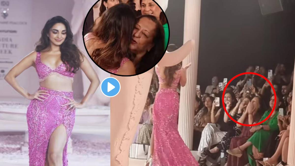 kiara advani exchange flying kiss with mother in law