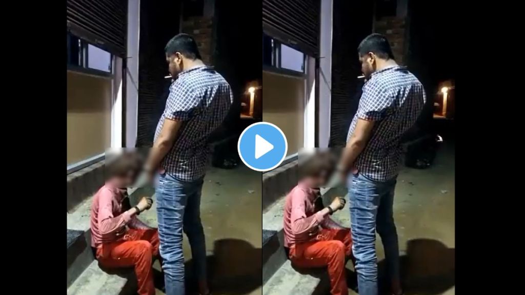 _man urinating on tribal labourer viral video in mp