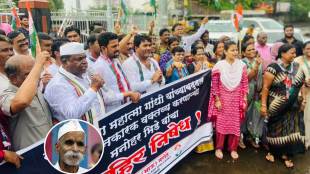 mla praniti shinde protest against sambhaji bhide controversial remark on mahatma gandhi