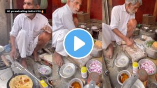 80 years old man cooking and selling 20 rupees food thali inspirational video goes viral on instagram