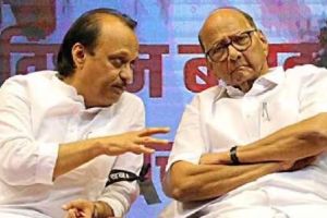Ajit Pawar Sharad Pawar (1)