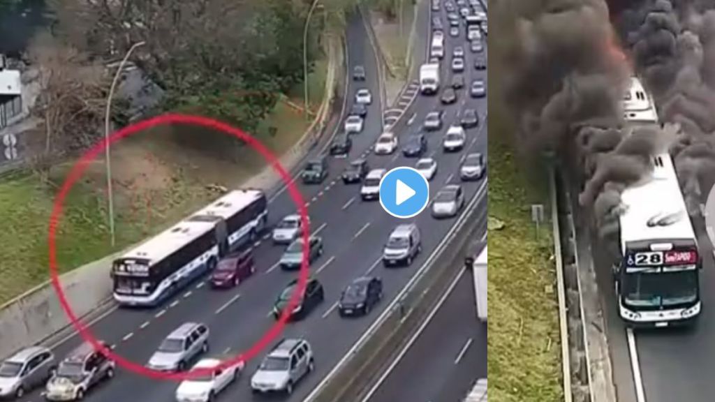 Bus Shocking Fire Incident Video
