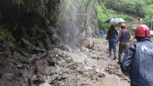 Landslide at Gaurikund