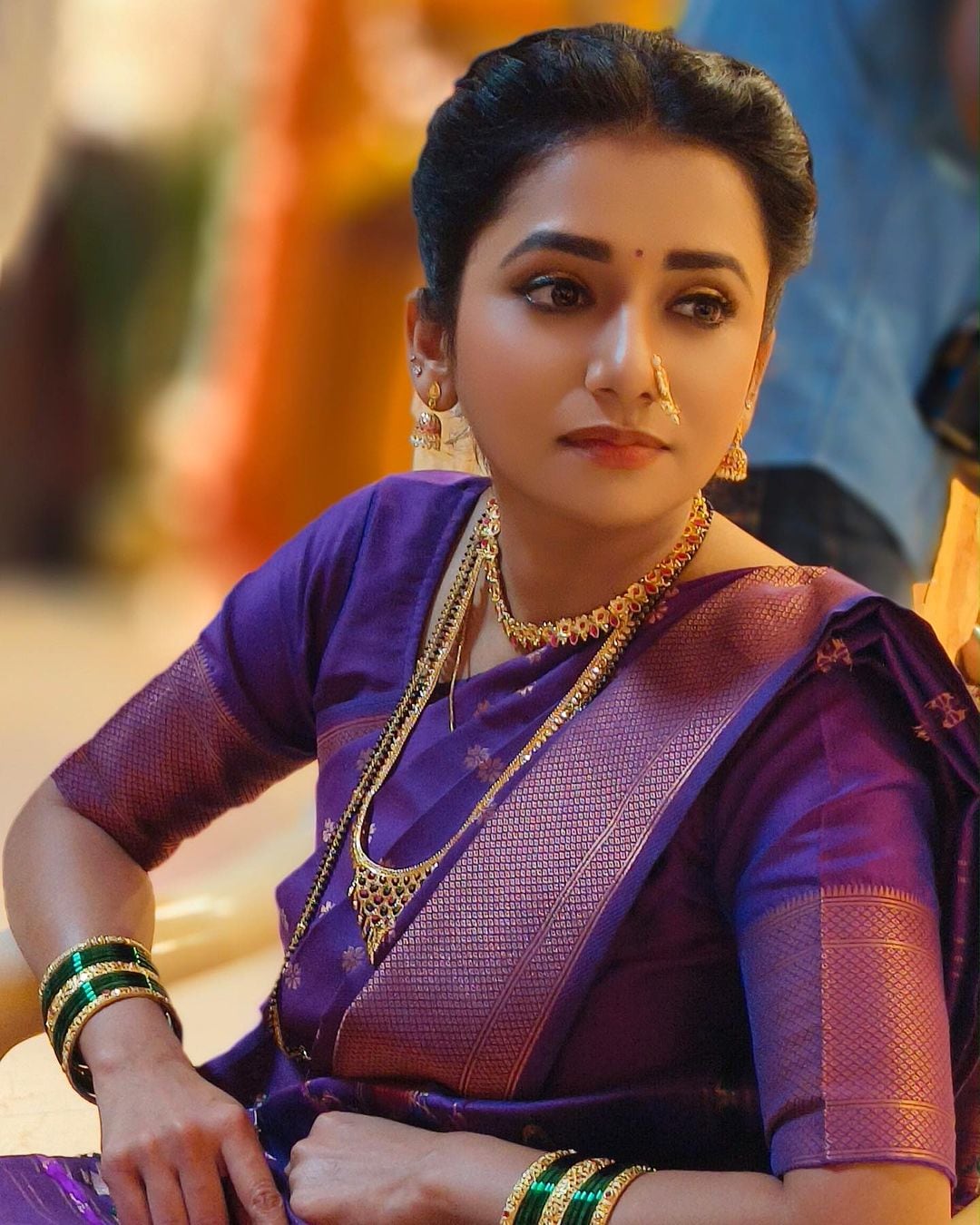 Tharala Tar Mag Jui Gadkari Purple Paithani