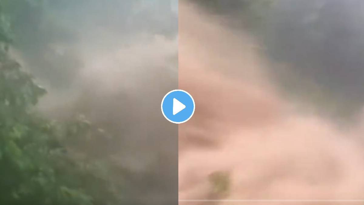 Himachal Pradesh | Water flow of Giri River increases after a cloudburst in Sirmour