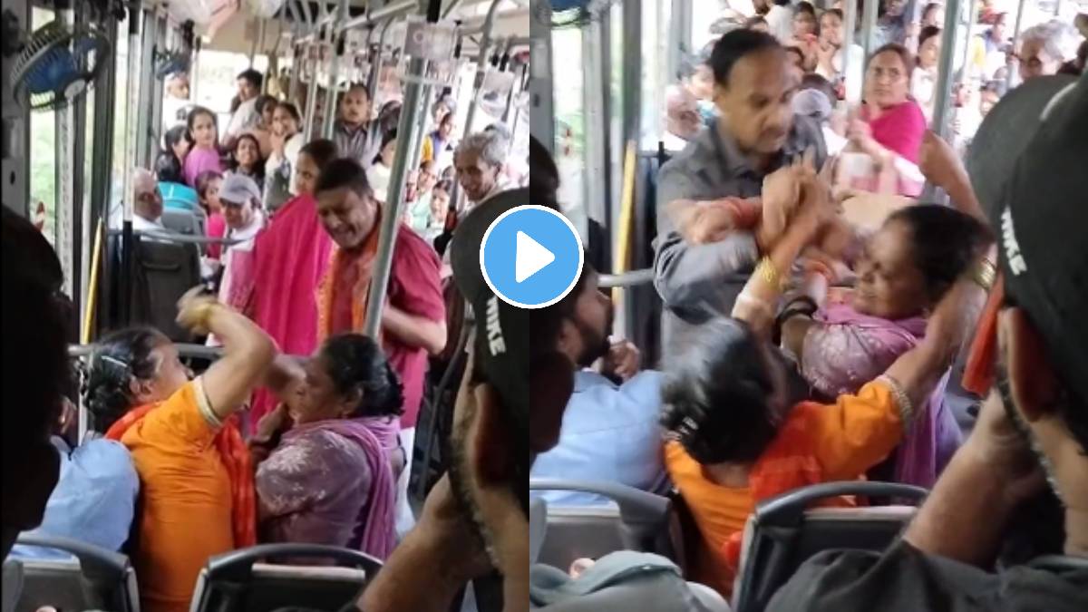 'Ugly Fight': Watch Hair-Pulling Brawl Between Two Women Over Bus Seat In Delhi Two Delhi women fight over a seat in Delhi bus