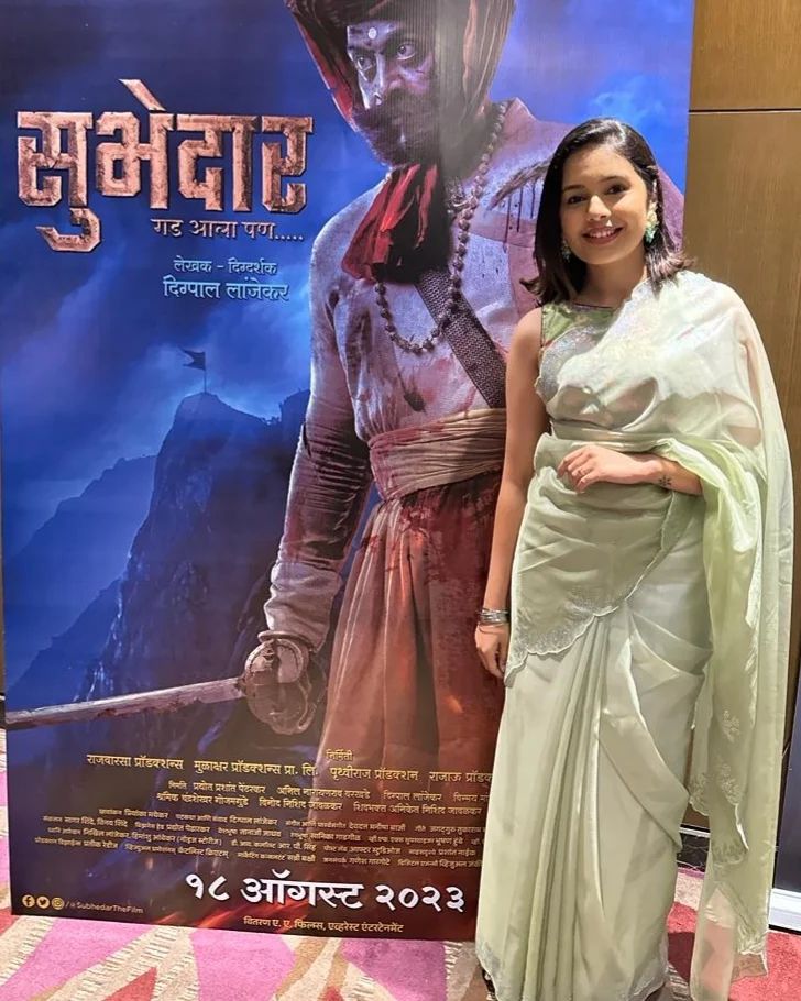 Shivani Rangole Kulkarni Organza Saree Look