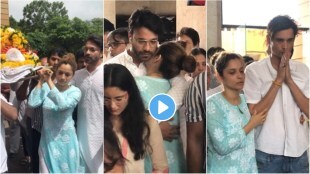 ankita lokhande breaks down during last rites of father shashikant lokhande
