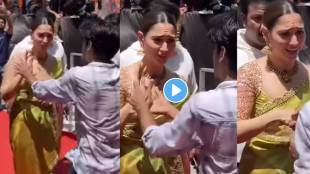 tamannaah bhatia keeps her cool as fans breaches security hold her hand watch viral video