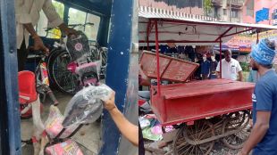 bicycles handcarts seized from footpath