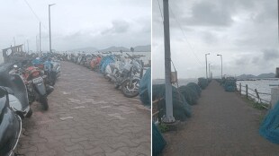 passengers cross obstacles water travel mora mumbai