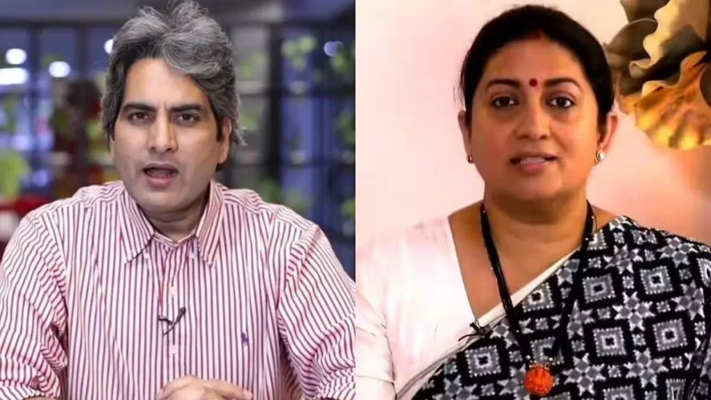 sudhir chaudhary and smriti irani