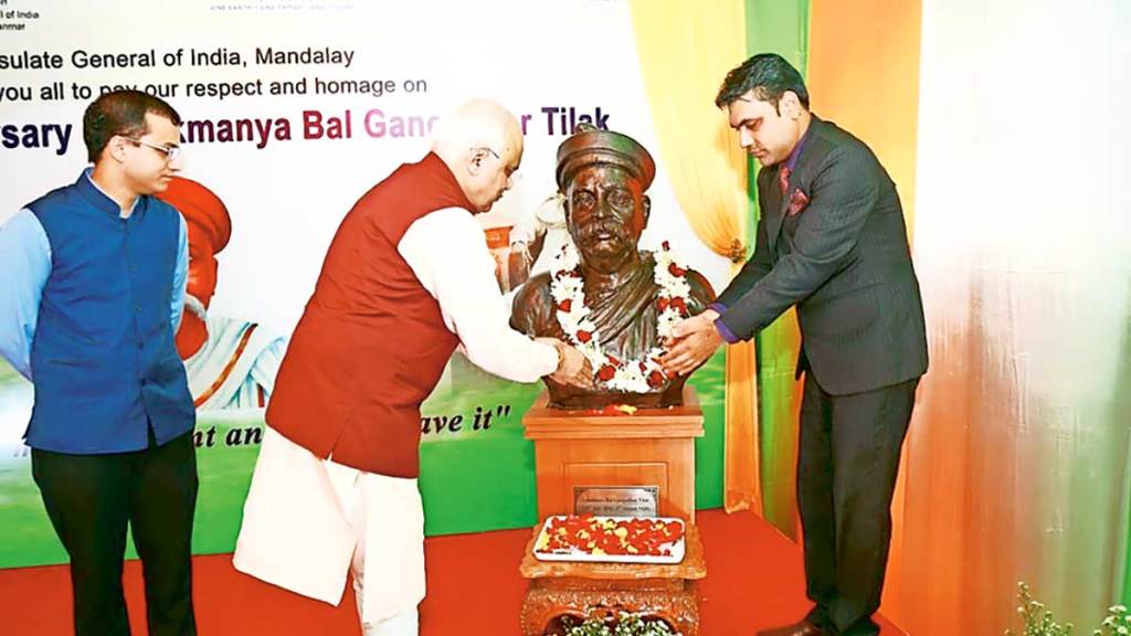 unveiling of lokmanya tilak s oil painting