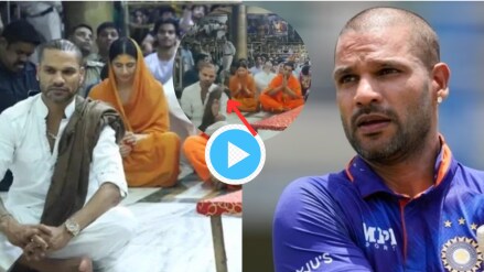 World Cup 2023 Ignored Shikhar Dhawan at Mahakaleshwar Temple Prays With Akshay Kumar To Make Bharat Win Bhasma Aarti