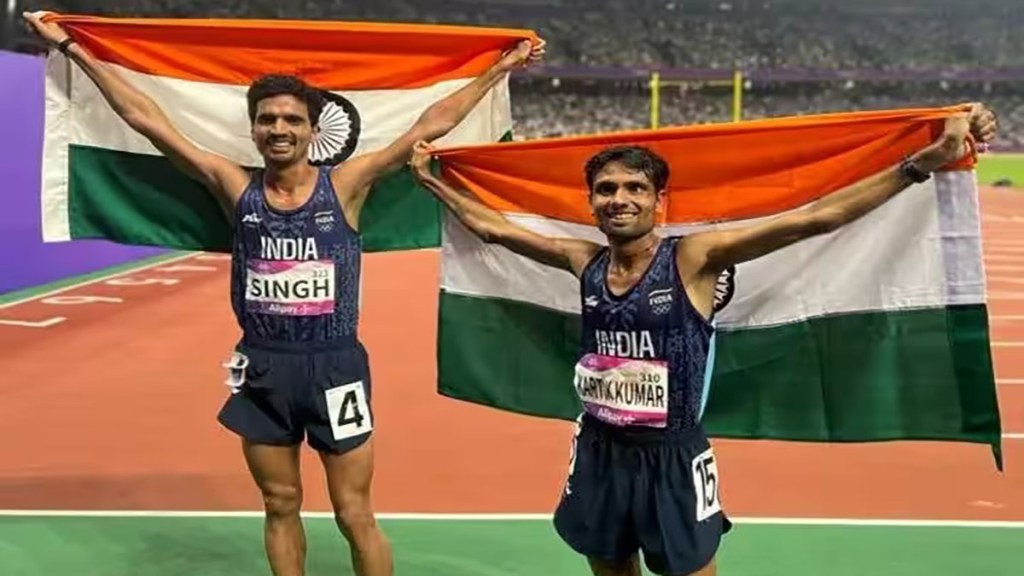 India won two more medals in athletics Karthik won silver and Gulveer won bronze in 10000-meter race