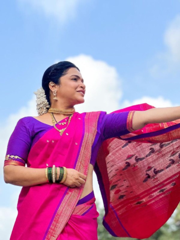 Deepa Chaudhari Pink Paithani Saree
