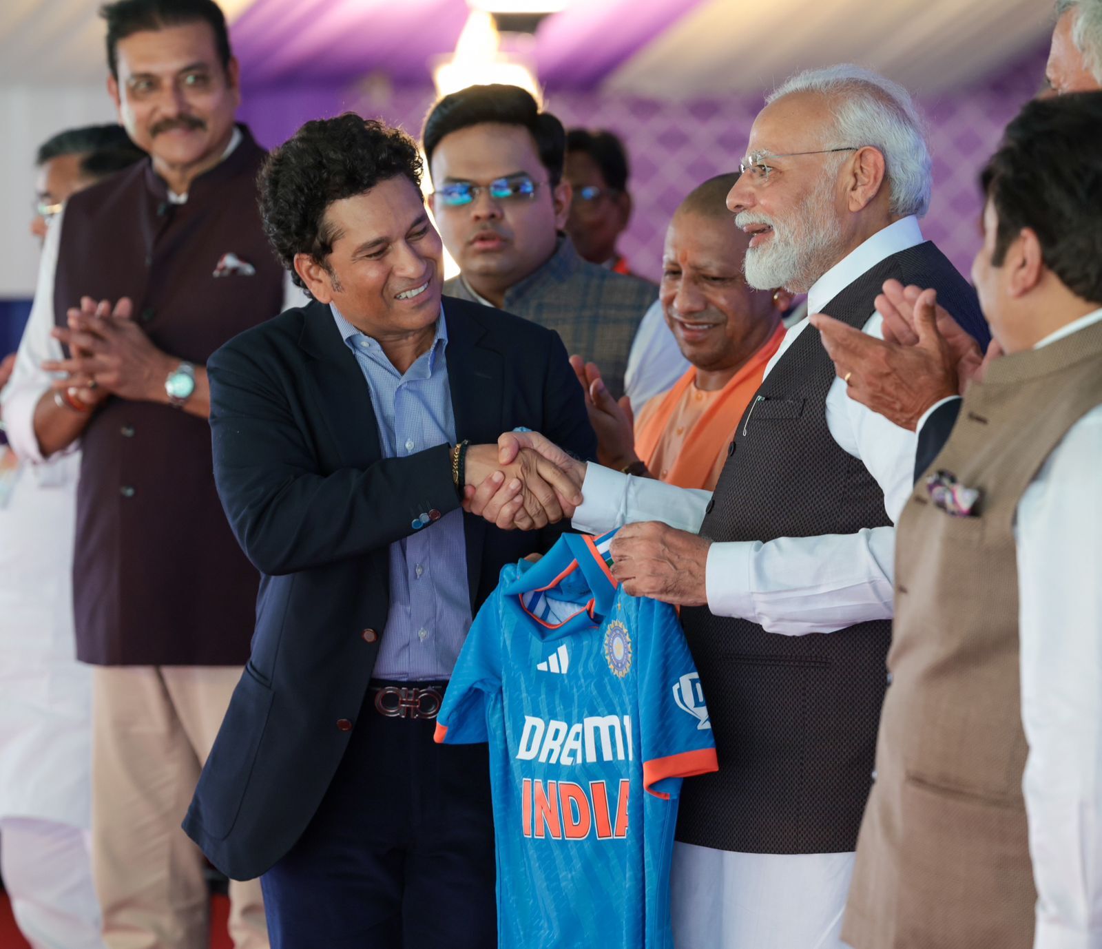 Prime Minister Narendra Amodi laid the foundation stone of the International Cricket Stadium in Varanasi