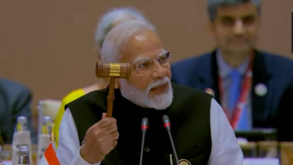 Narendra modi handover gavel to brazil