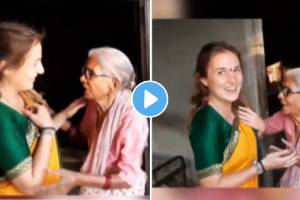 A Video Of A Young Foreigner talking in martahi with khandeshi aajji