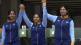 Mehuli Ghosh Ramita and Aashi Choksi of Indian women's team won the silver medal