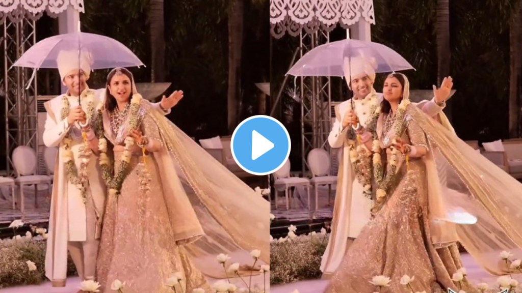 parineeti chopra and raghav chadha wedding umbrella dance