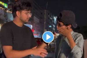 INDvPAK: “असं कोणी खेळतं का?” भारताच्या ऐतिहासिक विजयानंतर पाकिस्तानचा चाहता ढसाढसा रडला… After Pakistan's defeat a YouTuber is taking a video of a Pakistani man's funny reaction