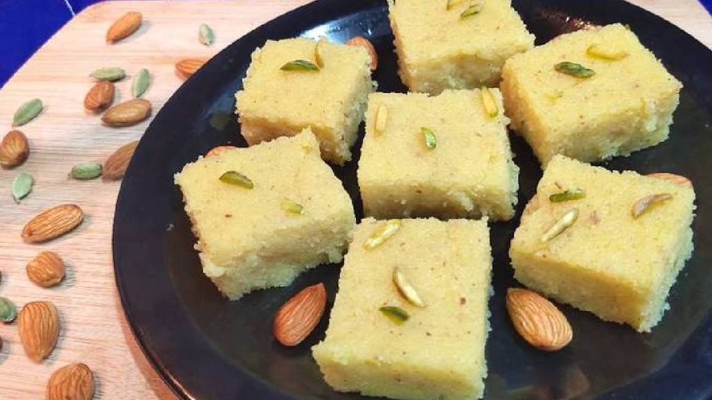 Semolina Barfi Recipe Ganesh Chaturthi Special Dessert