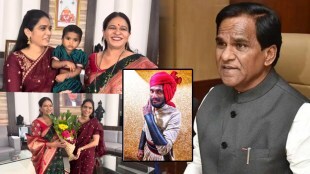 Tanhaji fame actor Kailash Waghmare visit with family on central minister raosaheb danve