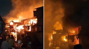 fire at slum in Kurla