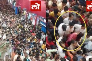 VIDEO: लालबागच्या गर्दीत अडकला “आयुष्मान खुराना”; राजाच्या दरबारात प्रवेश करताच झालेला प्रकार कॅमेरात कैद ayushman khurana gets stuck in massive crowd at Lalbaugcha Raja
