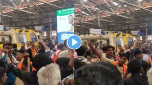 mumbai local train passengers dance at csmt station video viral on social media