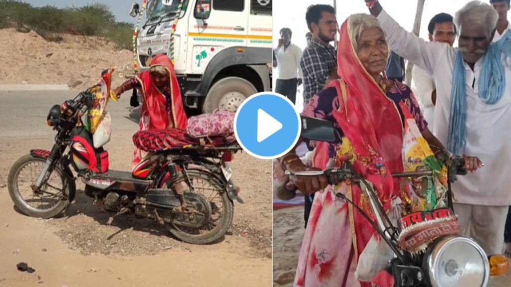 Grandmother has covered 600 kilometers on a moped riding a two-wheeler alone